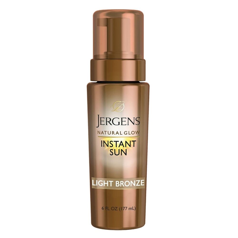 Jergens Natural Glow Instant Sun Body Mousse Self Tanner Light Bronze 6oz